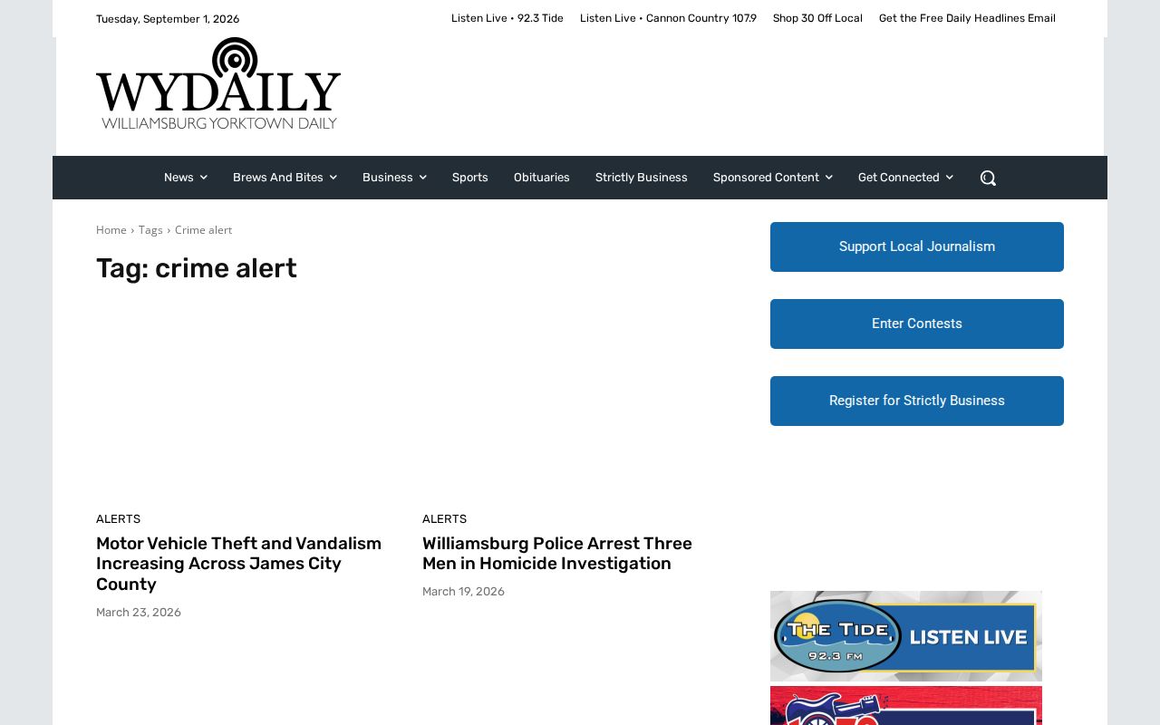 WYDaily James City County crime news alert page